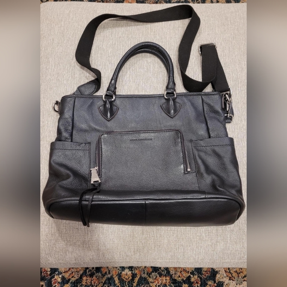 Vintage Aimee Kestenberg Crossbody Large Black Pebble Leather Purse Shoulder